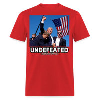 Load image into Gallery viewer, Trump Shot Assassination Attempt Undefeated Fist Raised Unisex Classic T-Shirt - red
