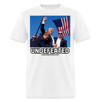 Load image into Gallery viewer, Trump Shot Assassination Attempt Undefeated Fist Raised Unisex Classic T-Shirt - white
