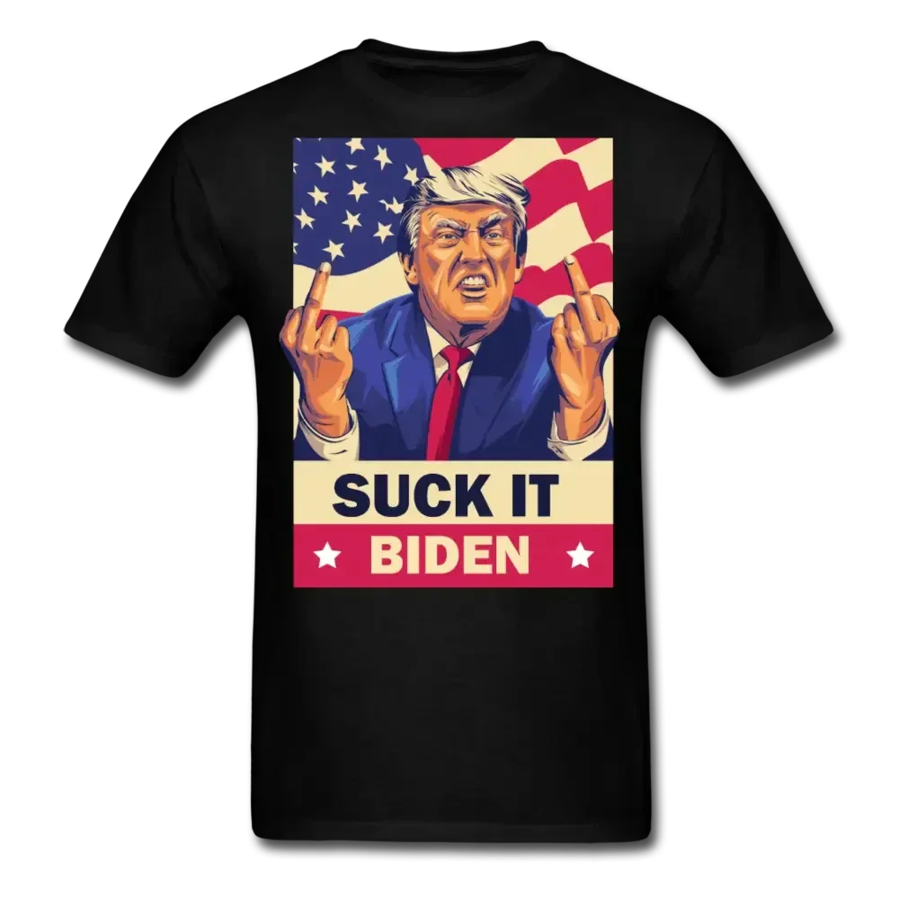 Trump: Suck It Biden! T-Shirt - black