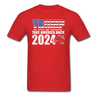 Load image into Gallery viewer, Trump: Take America Back 2024! T-Shirt - red
