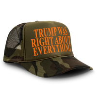 Load image into Gallery viewer, Trump Was Right About Everything Trucker Hat Mesh Cap
