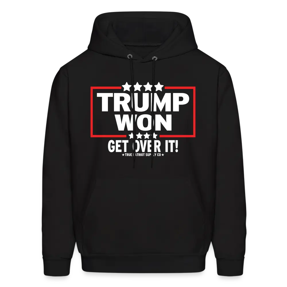 Trump Won Get Over It Men's Pullover Hoodie - black