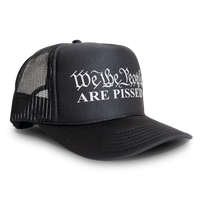 Load image into Gallery viewer, We The People ARE PISSED Trucker Hat Mesh Cap - Black
