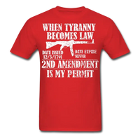 Load image into Gallery viewer, When Tyranny Becomes Law 2nd Amendment T-Shirt - red
