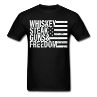 Load image into Gallery viewer, Whiskey Steak Guns &amp; Freedom T-Shirt - black
