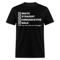 Load image into Gallery viewer, White Straight Conservative Male Unisex Classic T-Shirt - black
