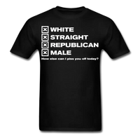 Load image into Gallery viewer, White Straight Republican Male T-Shirt - black
