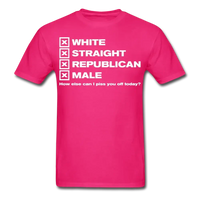 Load image into Gallery viewer, White Straight Republican Male T-Shirt - fuchsia
