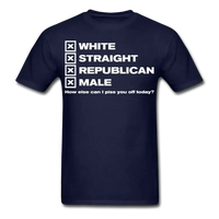 Load image into Gallery viewer, White Straight Republican Male T-Shirt - navy
