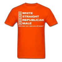 Load image into Gallery viewer, White Straight Republican Male T-Shirt - orange
