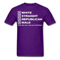 Load image into Gallery viewer, White Straight Republican Male T-Shirt - purple
