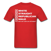 Load image into Gallery viewer, White Straight Republican Male T-Shirt - red
