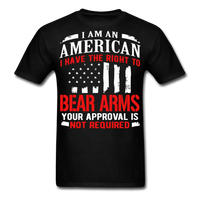Load image into Gallery viewer, American Right To Bear Arms Your Approval Is Not Required Gun Rights T-Shirt - black
