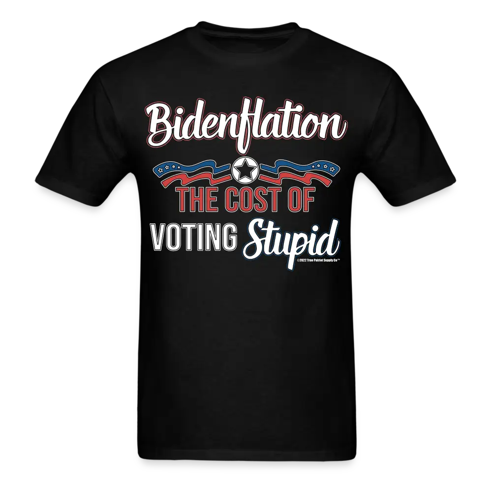 Bidenflation The Cost Of Voting Stupid Anti Biden Inflation Unisex Classic T-Shirt - black