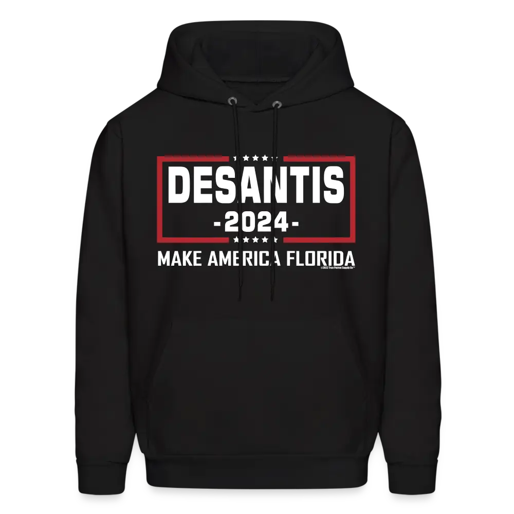 DeSantis 2024 Make America Florida Men's Pullover Hoodie - black