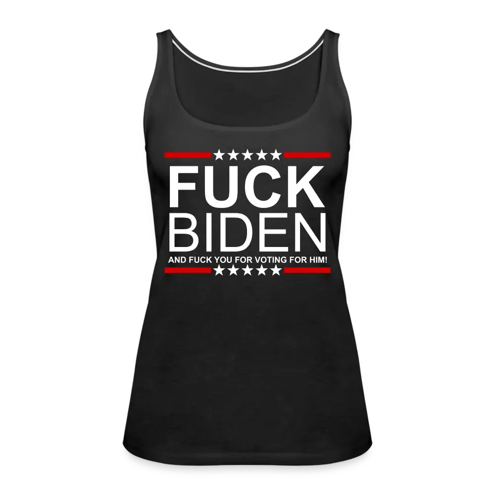 Fuck Biden Women’s Premium Tank Top - black