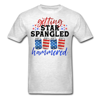 Load image into Gallery viewer, Getting Star Spangled Hammered T-Shirt - light heather gray
