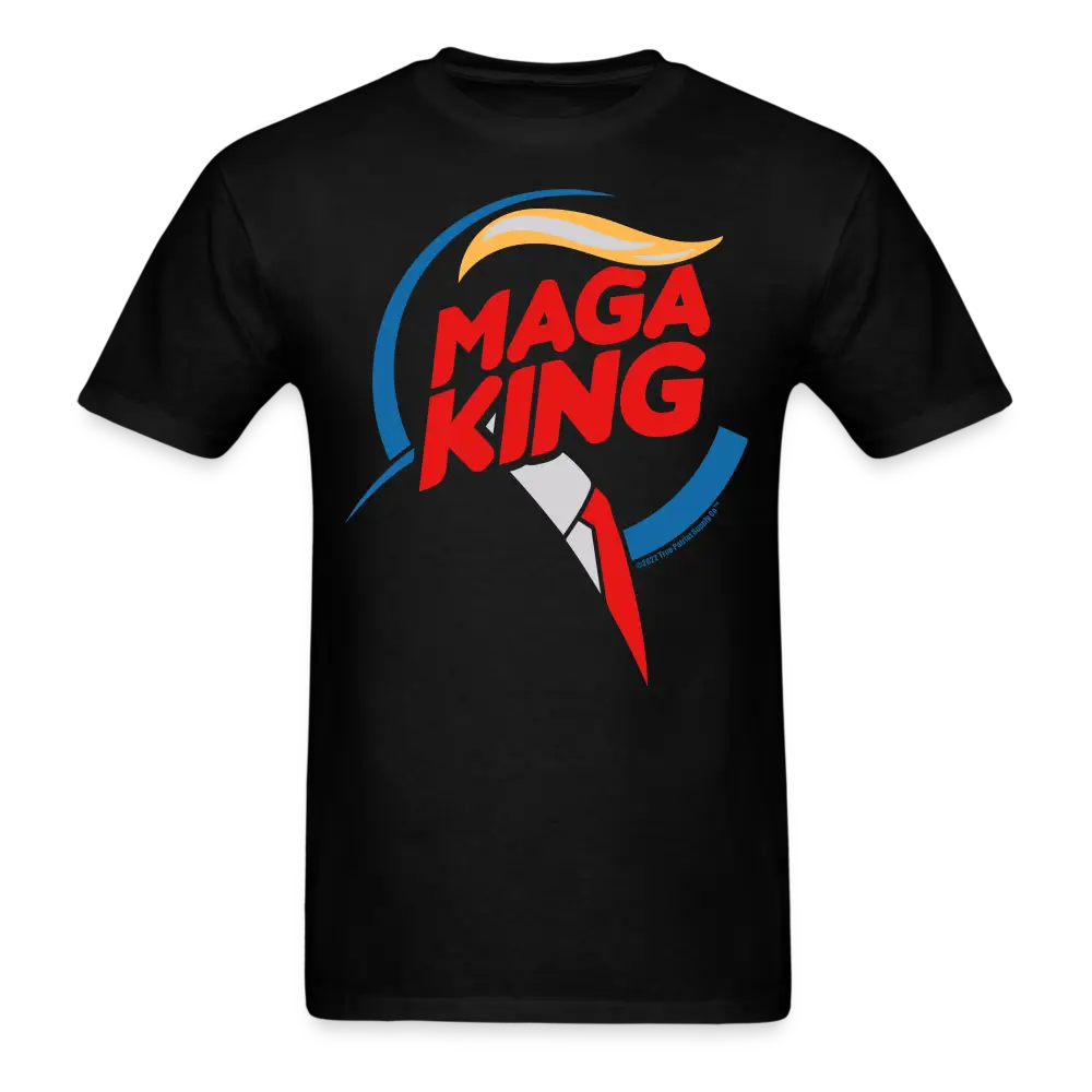 Maga King Trump 2024 Ultra Maga Burger King Parody T-Shirt - black
