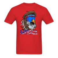 Load image into Gallery viewer, Merica Mullet Eagle Funny 4th of July T-Shirt - red
